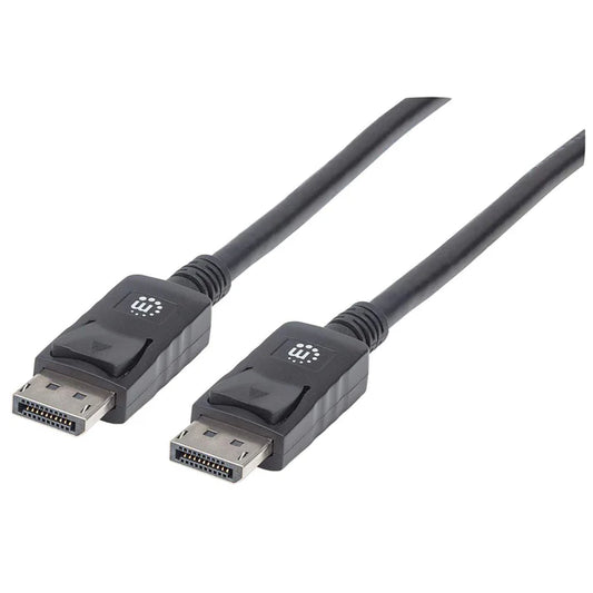 Cable Displayport,manhattan,307116, V1.2 M-m 2.0m Negro 4k60hz,blindado Macho-macho