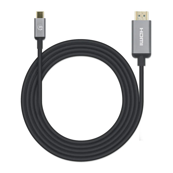 Cable Usb,manhattan,153607,-c A Hdmi M 2.0m 4k@60hz, Negro