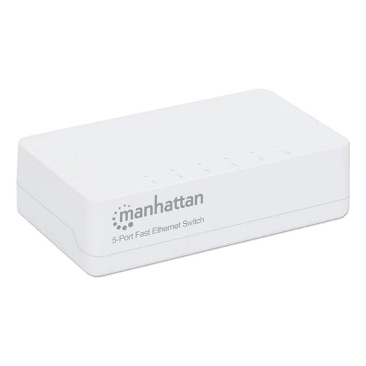 Switch,manhattan,560672, 5 Ptos 10/100 Desktop Blanco Mh