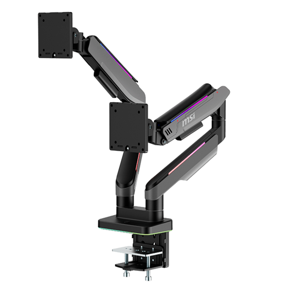 Soporte Para Monitor Msi Mpg Mt201dr Doble Monitor Color Negro TamaÑo De Pantalla 17a 49 Pul. Max Peso 20 Kg Rgb