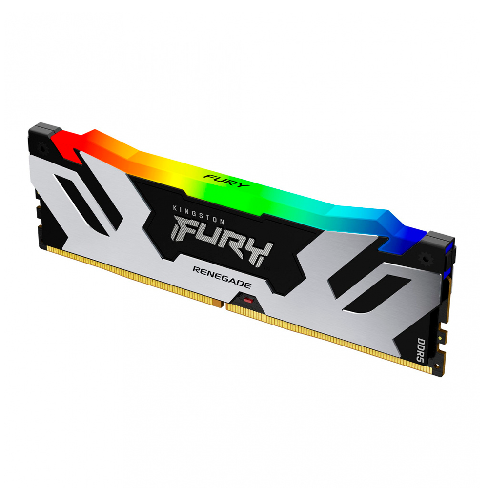 Memoria Ram Kingston Dimm Ddr5 16gb 6400mt/s Fury Renegade Silver Xmp Rgb Cl32 288pin 1.4v C/disipador De Calor P/pc/gamer/alto Rendimiento Kf564c32rsa-16
