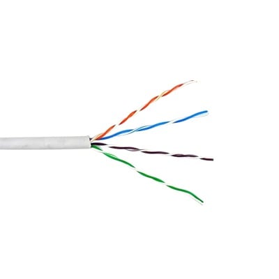Bobina de Cable de 305 Metros UTP Cat6 Riser / Color Blanco / UL, CMR, Probado a 350 Mhz / Para Aplicaciones de CCTV, Redes de datos, IP megapixel, Control RS485