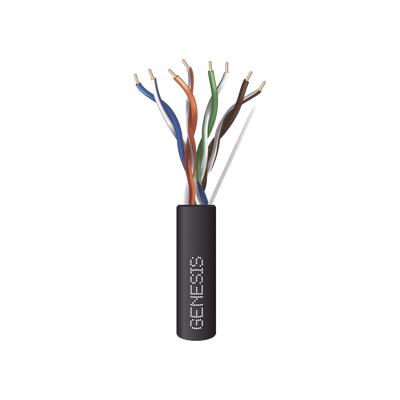 Bobina de Cable de 305 metros / UTP Cat6 PLENUM / Color Negro / UL, CMP SPNLS / Probado a 350 Mhz / Aplicaciones de CCTV / Redes de datos / IP Megapixel / Control RS485