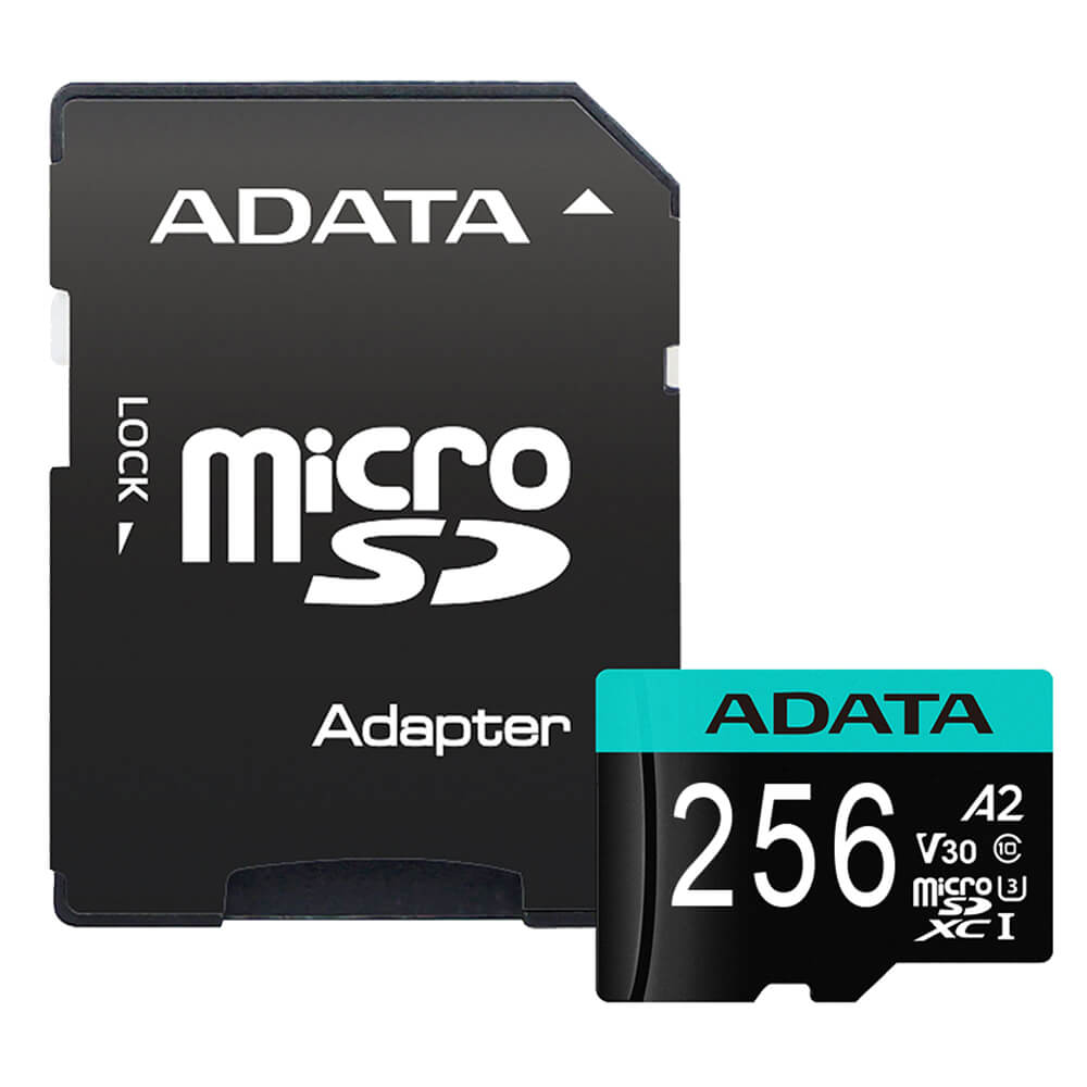 Memoria Adata Micro Sdxc/sdhc 256gb Uhs-i 100mb/85mb Clase 10 V30 A2 C/adaptador Ausdx256gui3v30sa2-ra1