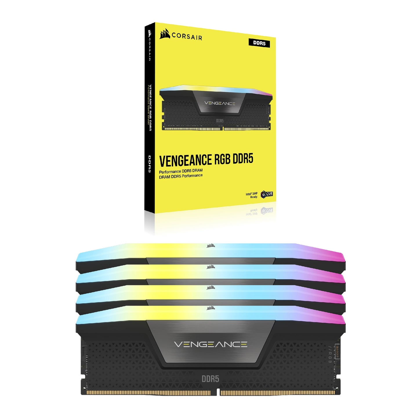 Memoria Ram Corsair Ddr5 Vengeance Rgb 96gb 4 X 24gb 6400mt/s Cl32 Black