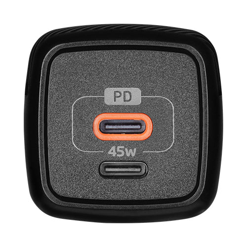 Cargador Para Pared Au-402 Fast Charge 3.0 A 1 Usb C 45w Negro