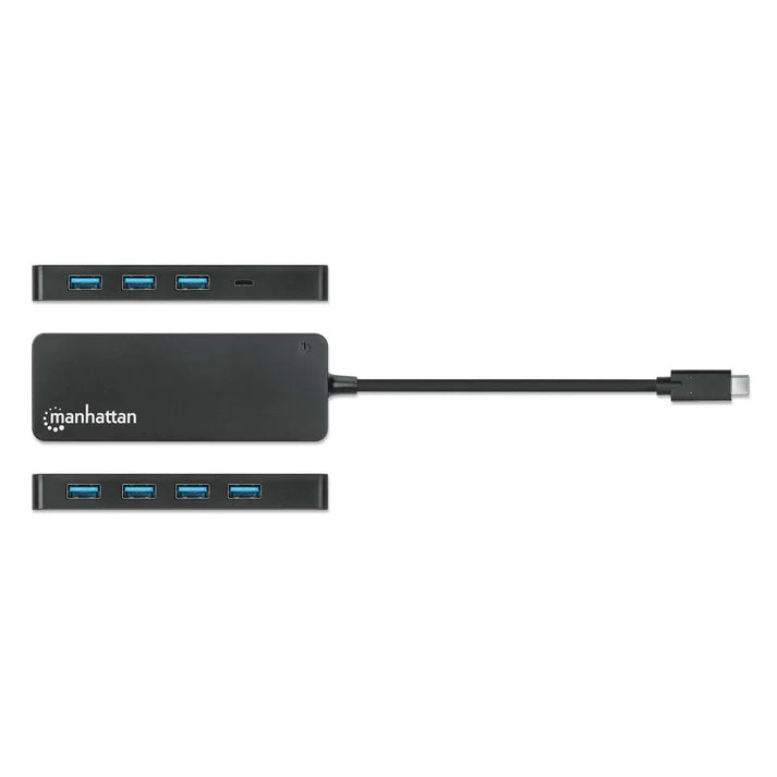 Hub Usb,manhattan,168410,-c V3.2 7 Ptos A, 5gbps