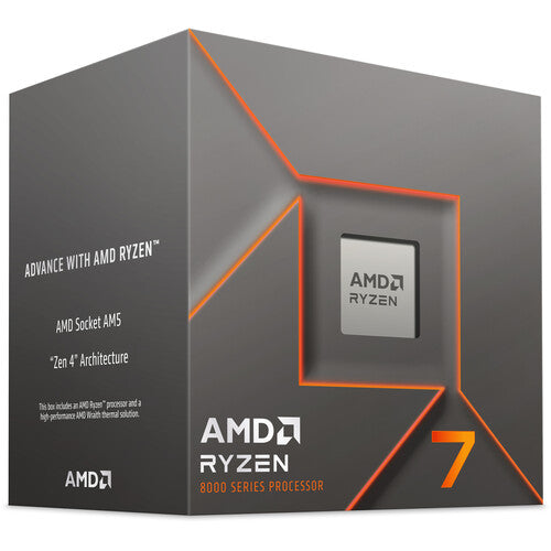 Procesador Amd Ryzen 7 8700f S-am5 8a Gen / 4.1 - 5 Ghz / Cache 16mb / 8 Nucleos / Sin Graficos / Con Disipador
