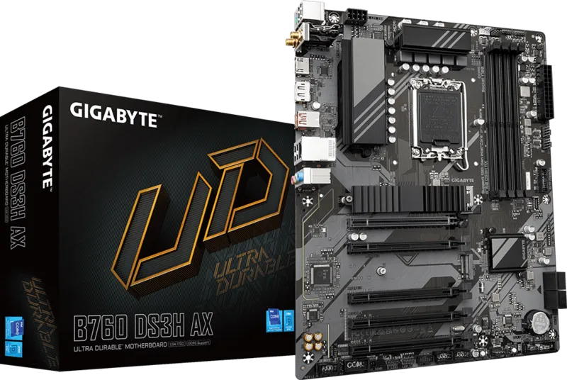 Mb Gigabyte B760 Ds3h Ax S-1700 / 4x Ddr5 7500(oc) / Hdmi / Dp / Wifi / Bt / Pcie 4.0 / Atx / Gama Media