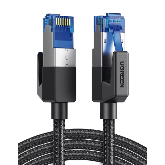 Cable Ethernet Cat8 CLASS???F/FTP Redondo con Malla de Nylon 1 Metro