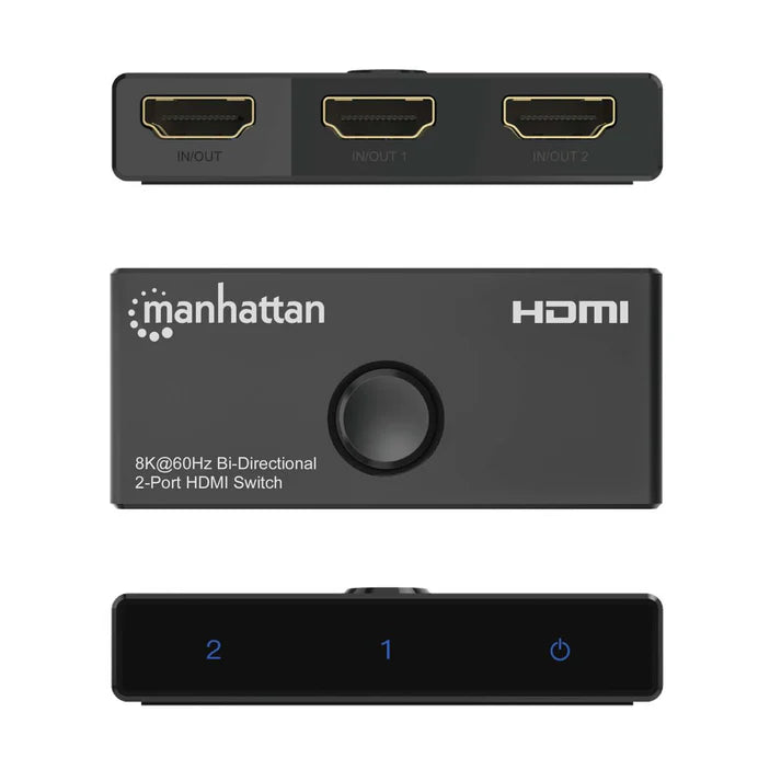 Switch,manhattan,207997, Hdmi 8k@60hz, Bidirec 2 In : 1 Out