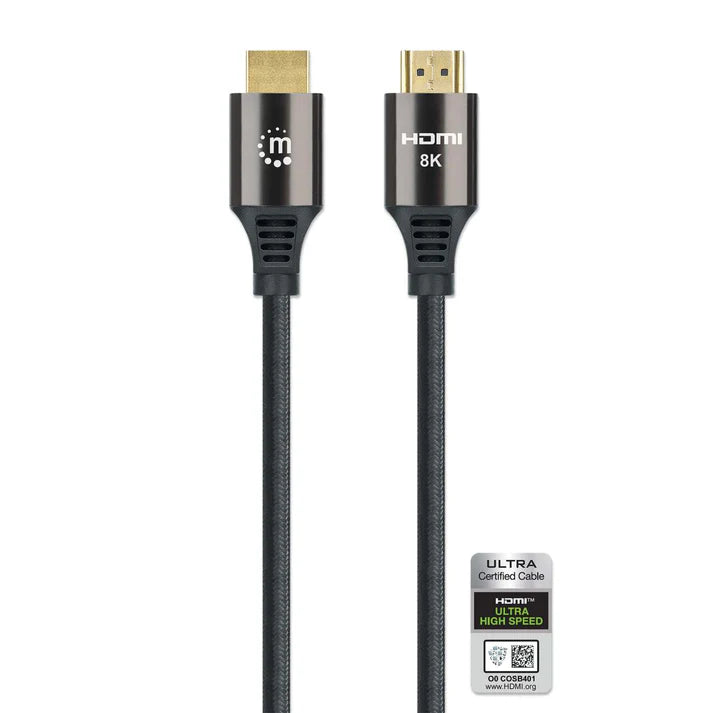 Cable Hdmi,manhattan,355940, 2.1 Textil M-m  2.0m, 8k@60hz