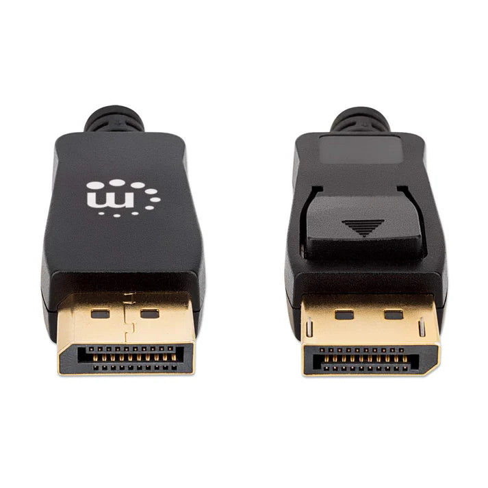 Cable Displayport,manhattan,353618, V1.4 M-m 2.0m Negro 8k60hz,chapados En Oro