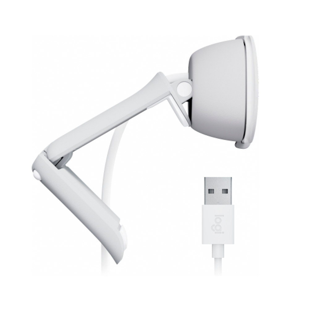 Webcam Logitech Brio 100 Blanco Fhd 1080 A 30 Fps 58° Rightlight 2, Microfono Usb-a Win/ Mac / Chrome