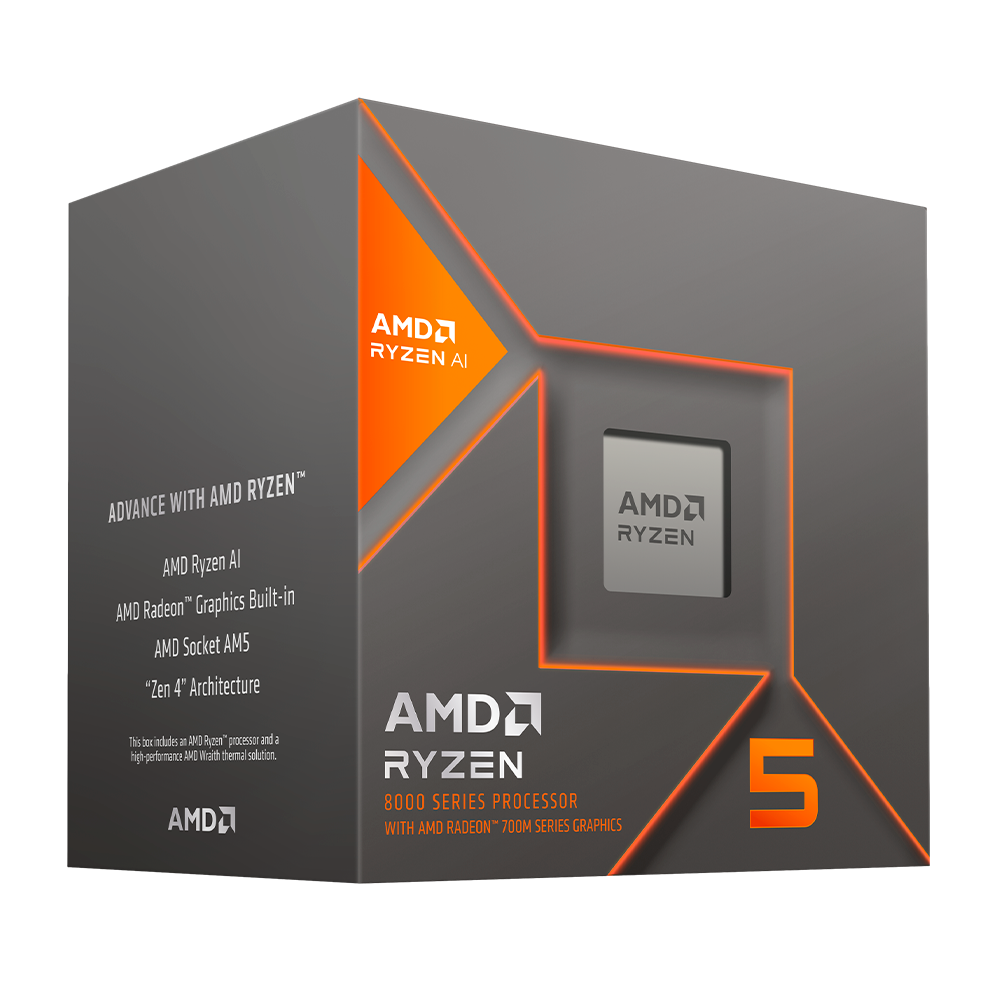 Procesador Amd Ryzen 5 8600g S-am5 5a Gen / 4.3 - 5.0 Ghz / Cache 16mb / 6 Nucleos / Con Graficos Radeon / Con Disipador / Game Medio