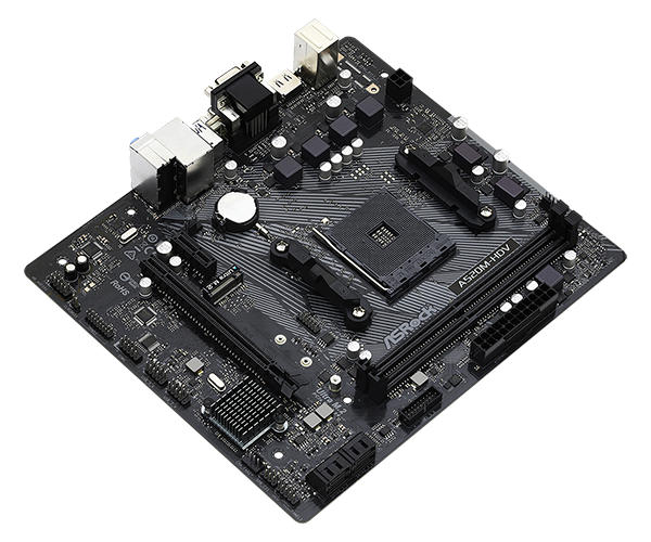 Mb Asrock A520m Amd Am4 / Ddr4 4733 / 1 X Pcie 3.0 X16 / D-sub / Dvi-d / Hdmi / 6 X Usb 3.2 / Gama Baja