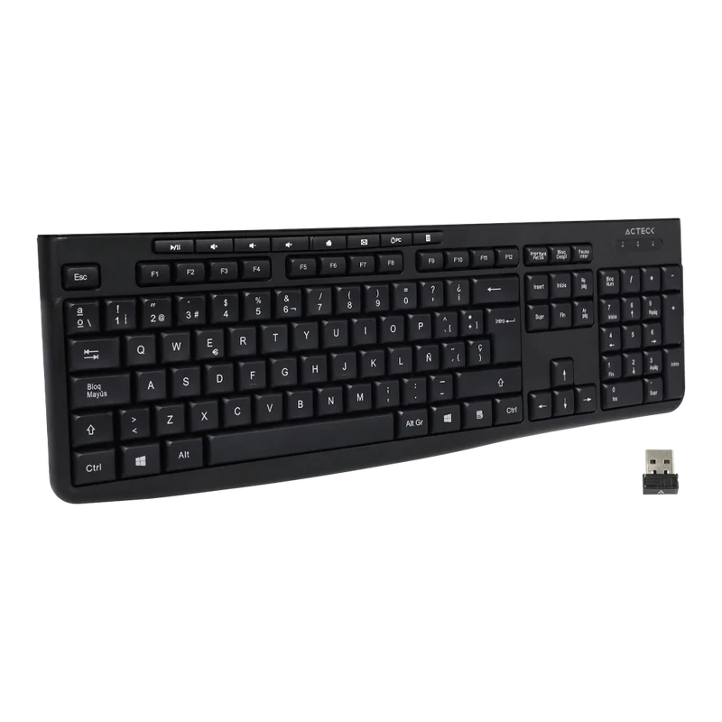 Teclado Acteck Inspire Ti215 / Inalambrico / Receptor Usb / Multimedia / 114 Teclas / EspaÑol /ac-913973