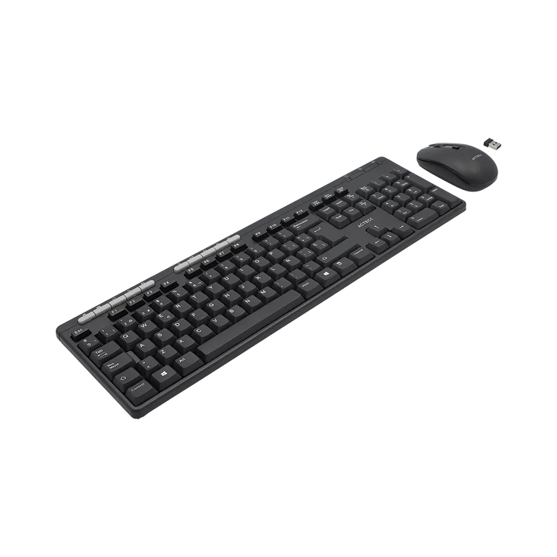 Kit Acteck Creator Mk450 / Teclado Y Mouse / Inalambrico / Receptor Usb / 105 Teclas / Multimedia / EspaÑol / Win- Linux / Membrana / Optico / 1200 Dpi / 2 Botones Scroll / Negro / Ac-931748