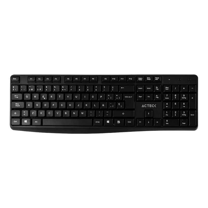 Kit Acteck Creator Mk440 / Teclado Y Mouse / Inalambrico / Receptor Usb / 105 Teclas / Optico / 1000 Dpi / Negro / Ac-931755