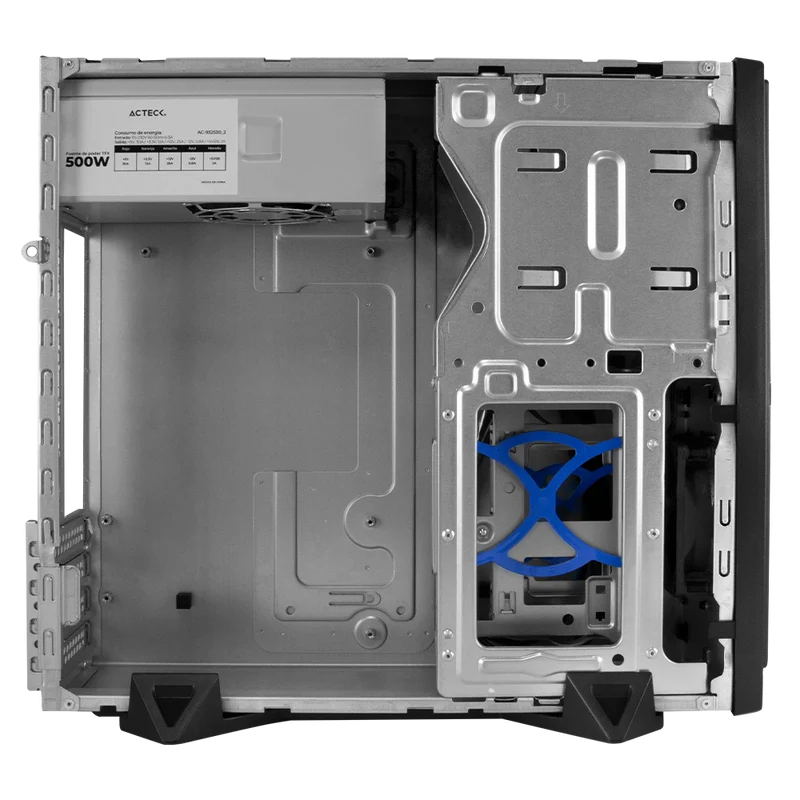 Gabinete Acteck Mini Torre Slim Lubeck Gs660 / Ac-932530 / Fuente 500w / Micro Atx Y Mini Itx / Usb 3.0 / Ventilador Negro / Ac-932530