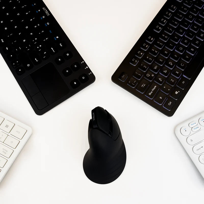 Mouse Acteck Optimize Mi690 / Vertical / Inalambrico / Receptor Usb / Recargable / Optico / 2400 Dpi Ajustable / Negro / Ac-933049