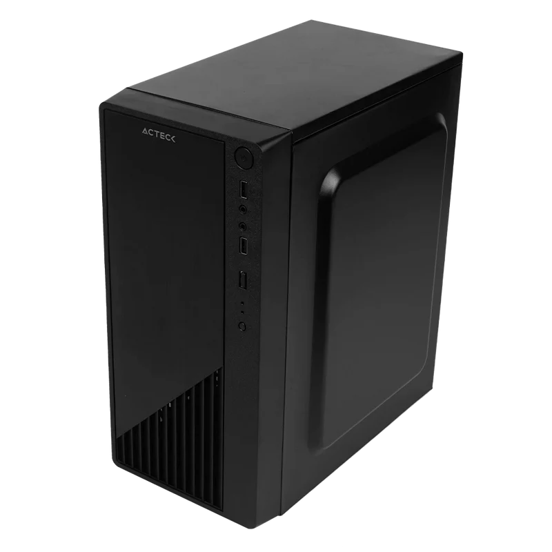 Gabinete Acteck Kioto Gc220 / Micro Atx Slim / Micro Atx, Mini Itx / Fuente 500w / Panel Acrilico, Metal / Negro / Ac-933063