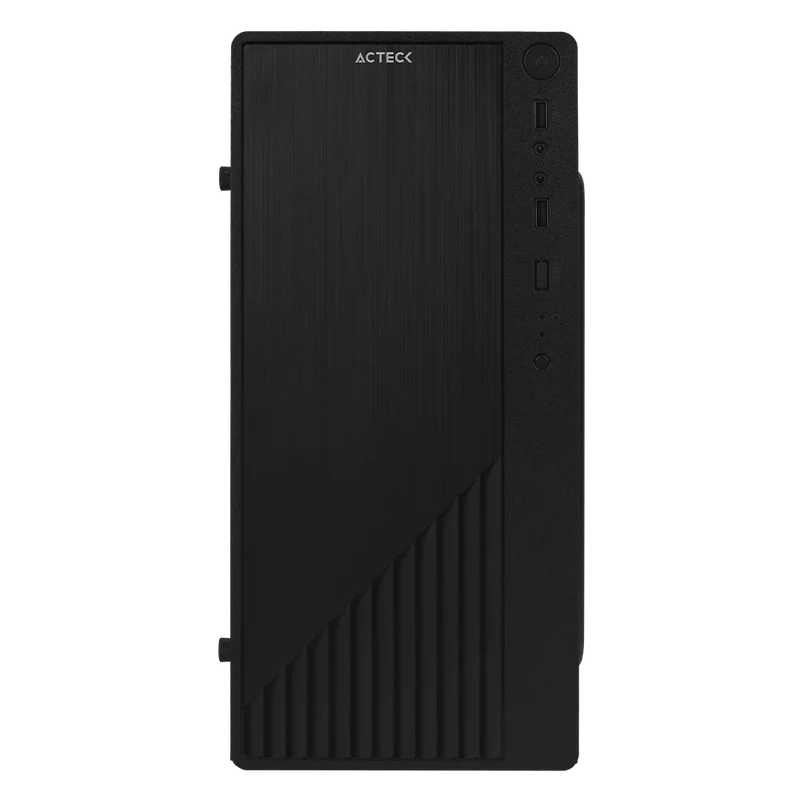 Gabinete Acteck Kioto Gc220 / Micro Atx Slim / Micro Atx, Mini Itx / Fuente 500w / Panel Acrilico, Metal / Negro / Ac-933063
