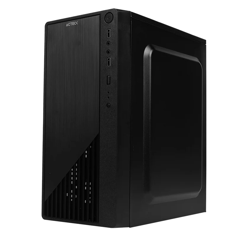 Gabinete Acteck Kioto Gc220 / Micro Atx Slim / Micro Atx, Mini Itx / Fuente 500w / Panel Acrilico, Metal / Negro / Ac-933063