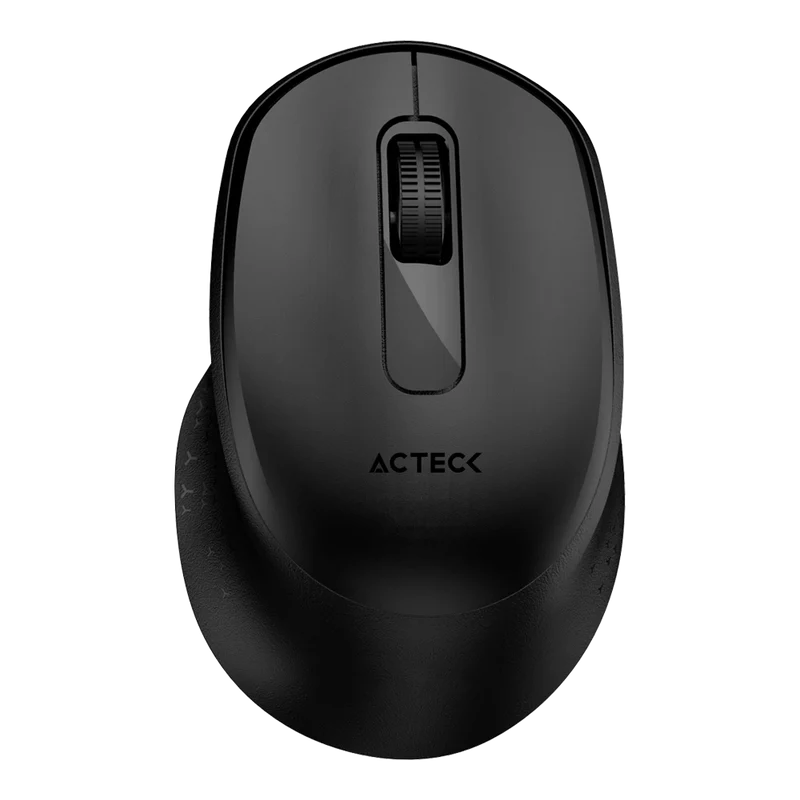 Mouse Acteck Optimize Ergo Mi470 / Inalambrico / Receptor Usb / Optico / 1600 Dpi Ajustable / 2 Botones Scroll / Ergonomico / Click Silencioso / Win Mac / Negro / Ac-934145