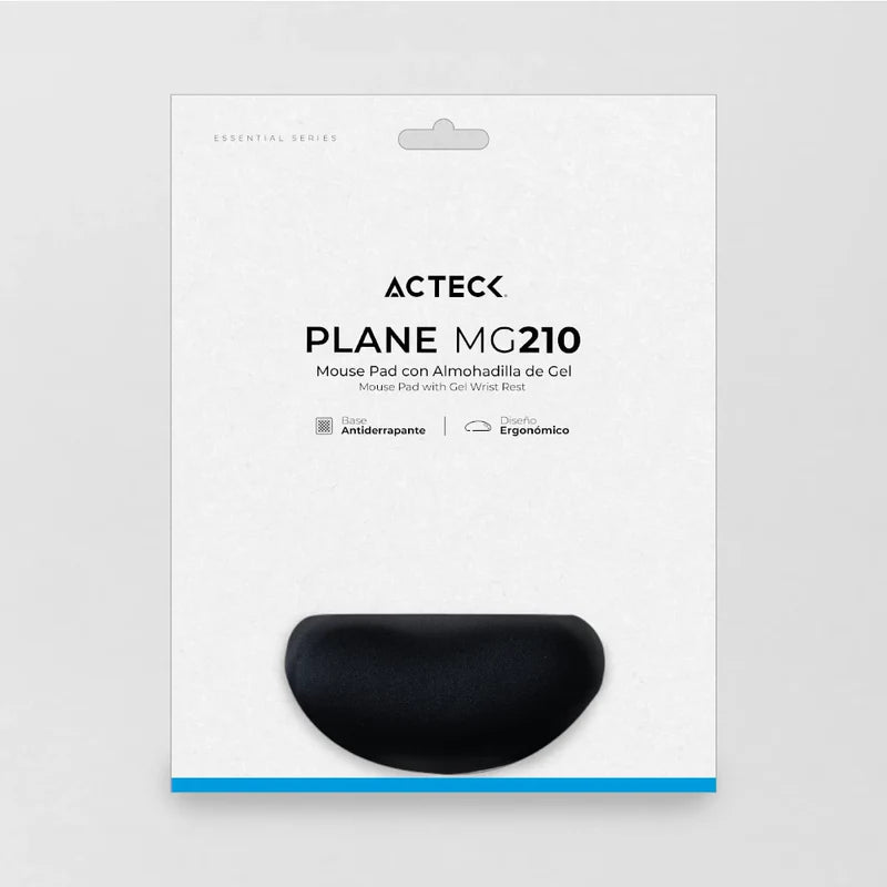 Mousepad Acteck Mg210 / Mouse Pad ReposamuÑecas De Gel / Base Antideslizante / Ergonomico / 24x21x2.5 Cm / Negro / Ac-934329