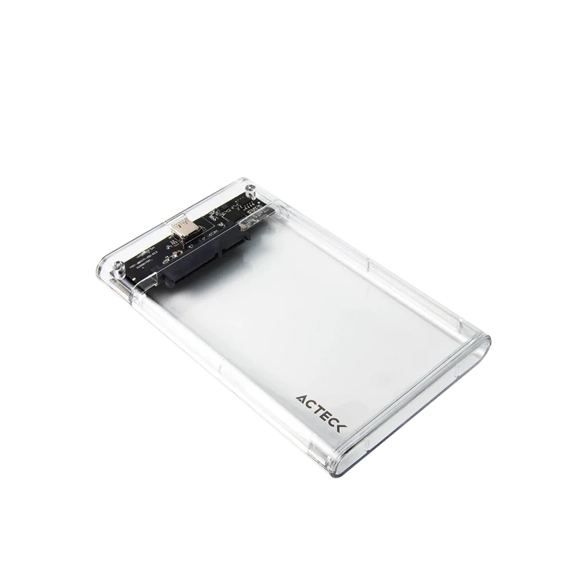 Carcasa Case Enclosure Para Disco Duro Acteck Armor Clear Hc440 / Ssd 2.5 / Conexion Usb C / Sata / Transparente / Ac-934695