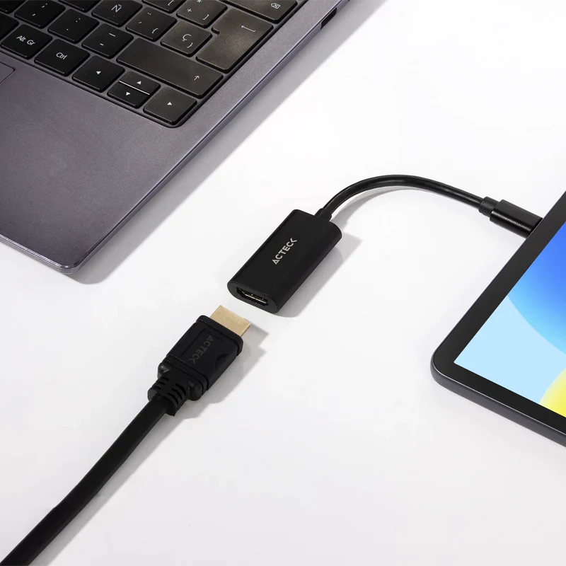 Adaptador Acteck Shift Plus Ah440 / Hdmi A Usb C / 4k / 10 Cm / Negro / Ac-934701