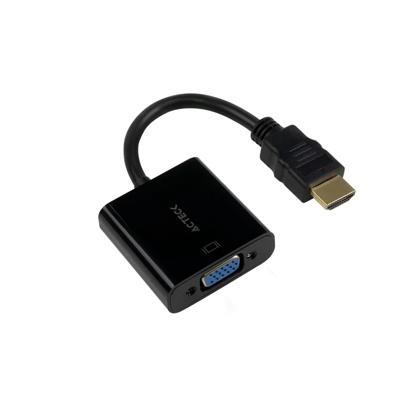 Adaptador Acteck Shift Plus Av400 / Hdmi A Vga / 20 Cm / 4k / Negro / Ac-934756