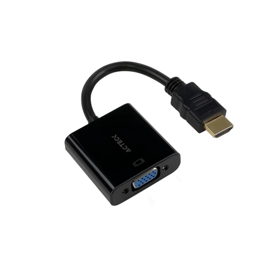 Adaptador Acteck Shift Plus Av400 / Hdmi A Vga / 20 Cm / 4k / Negro / Ac-934756