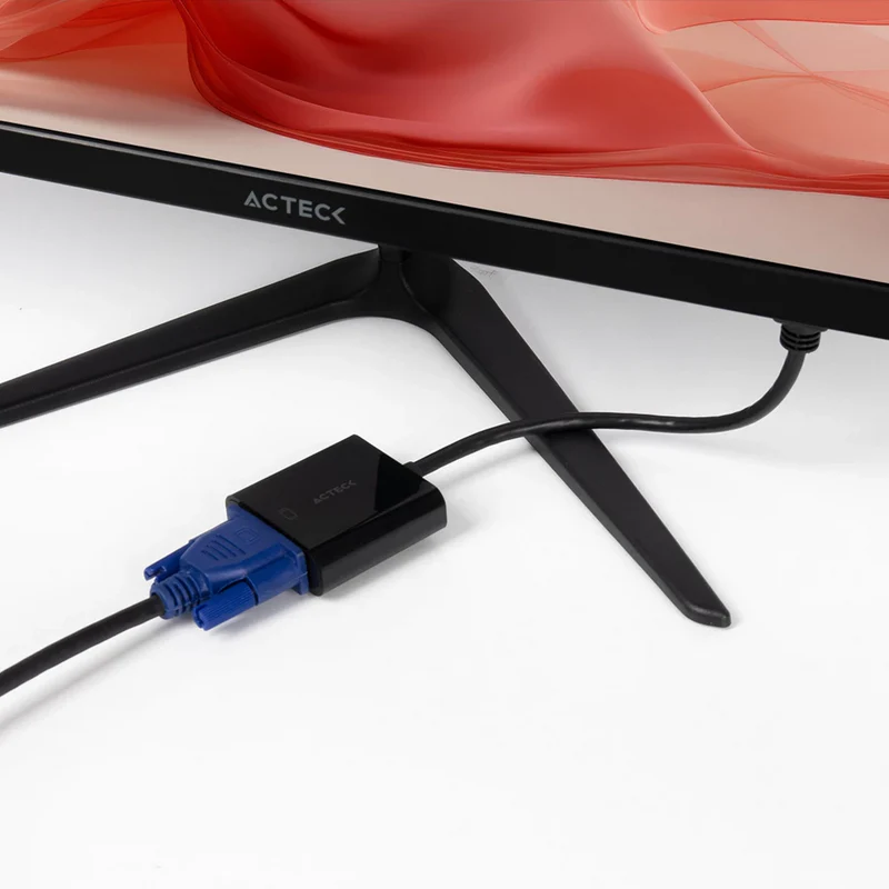 Adaptador Acteck Shift Plus Av400 / Hdmi A Vga / 20 Cm / 4k / Negro / Ac-934756