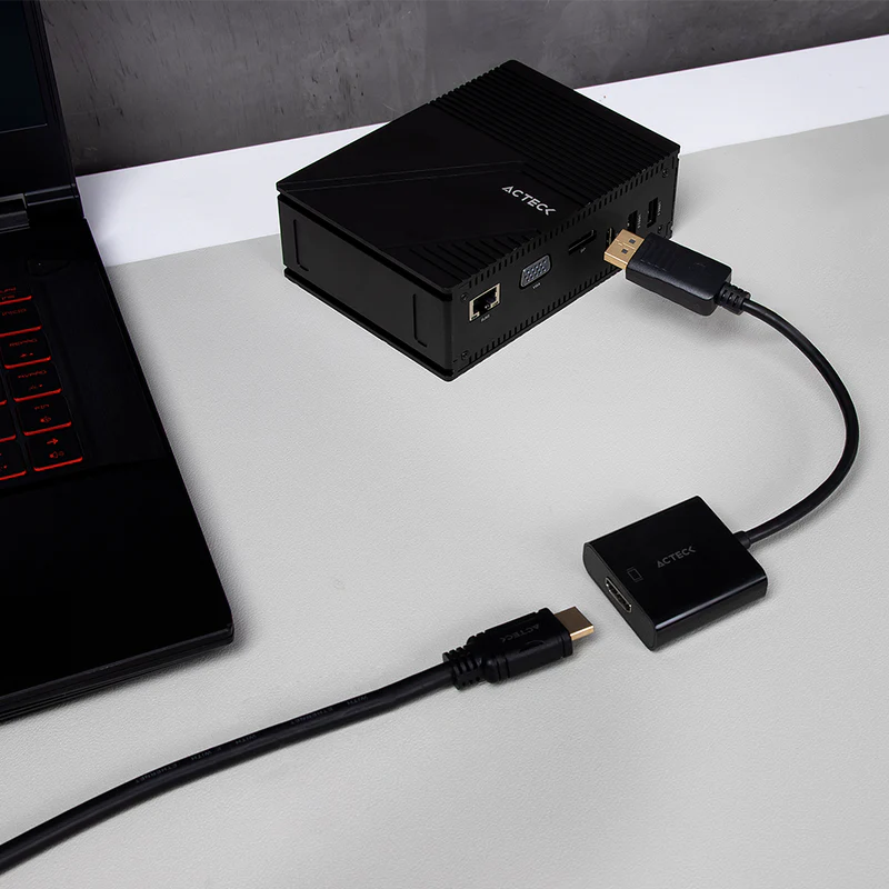 Adaptador Acteck Shift Plus Ah435 / Displayport A Hdmi / 4k / 20 Cm / Negro / Ac-934763