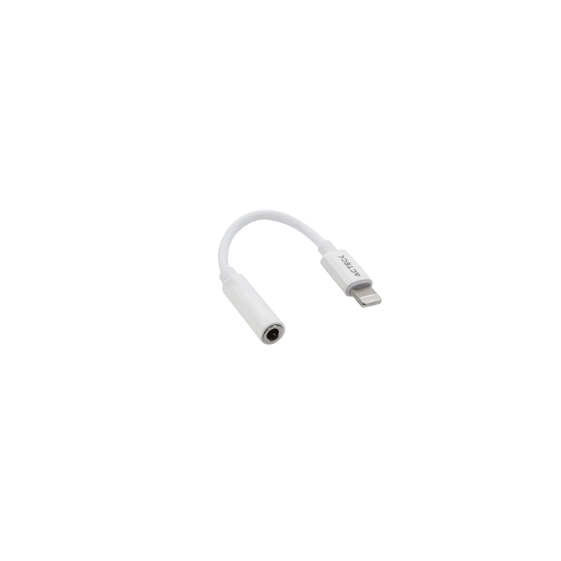 Adaptador Acteck Shift Plus Al405 / Lightning A Aux 3.5 Mm / 11 Cm / Blanco / Ac-934848