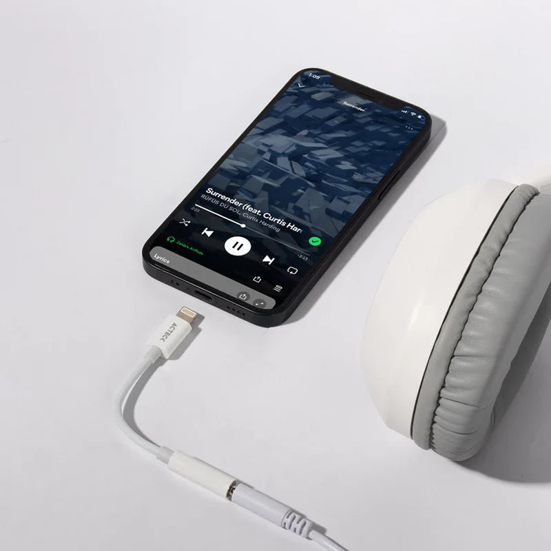 Adaptador Acteck Shift Plus Al405 / Lightning A Aux 3.5 Mm / 11 Cm / Blanco / Ac-934848
