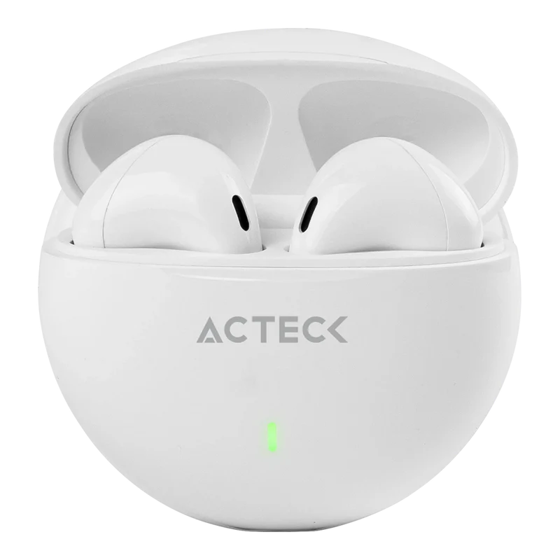 Audifonos Acteck Sense Ep230 / Inalambricos / Bluetooth / Control Tactil / Proteccion Ipx4 Contra Salpicaduras / Blanco / Ac-935111
