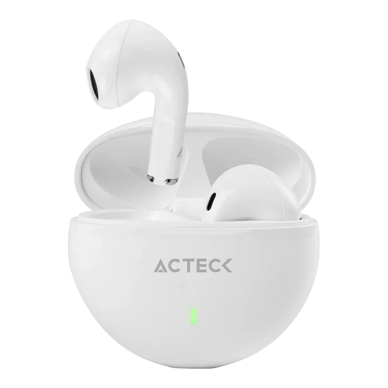 Audifonos Acteck Sense Ep230 / Inalambricos / Bluetooth / Control Tactil / Proteccion Ipx4 Contra Salpicaduras / Blanco / Ac-935111