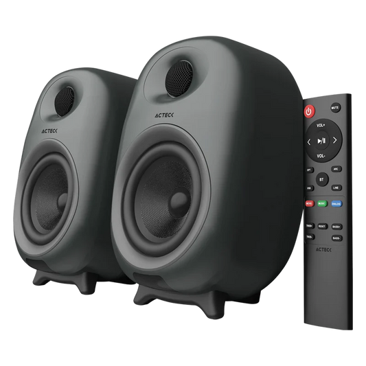 Bocinas Acteck Dynamic Exact Bs685 / Inalambrica / Bluetooth - Aux Rca - Optica - Hdmi - Arc - Usb / Control Remoto / 80w Rms / Sonido Estereo / Negro / Ac-935210