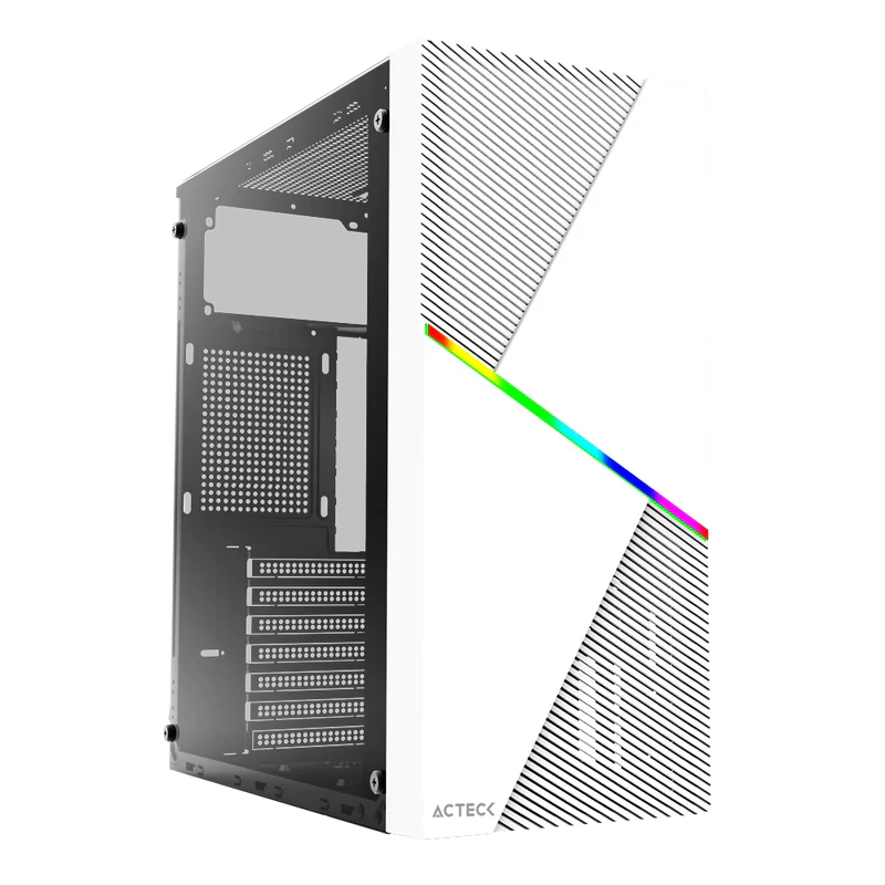 Gabinete Acteck Draco Gm450 / Atx/ Micro Atx / Itx / Usb 2.0 X 2 / Fuente De Poder 500 W Incluida / Blanco / Ac-935722