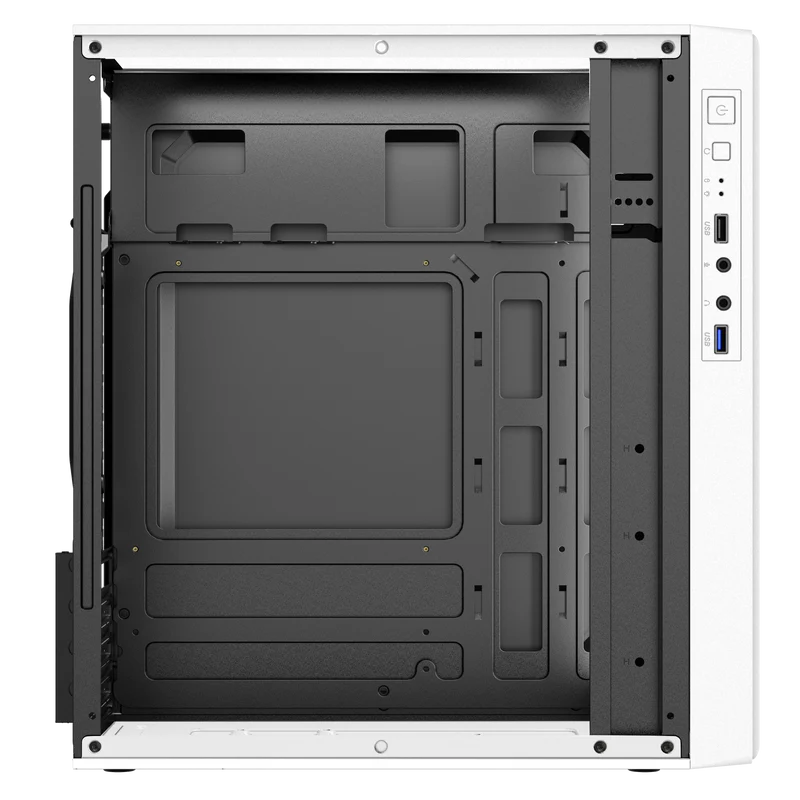 Gabinete Acteck Fusion Ii Gi440 / Mini Torre / Micro Atx, Mini Itx / Fuente De Poder 500w / Panel Acrilico / Metal / Blanco / Ac-935760
