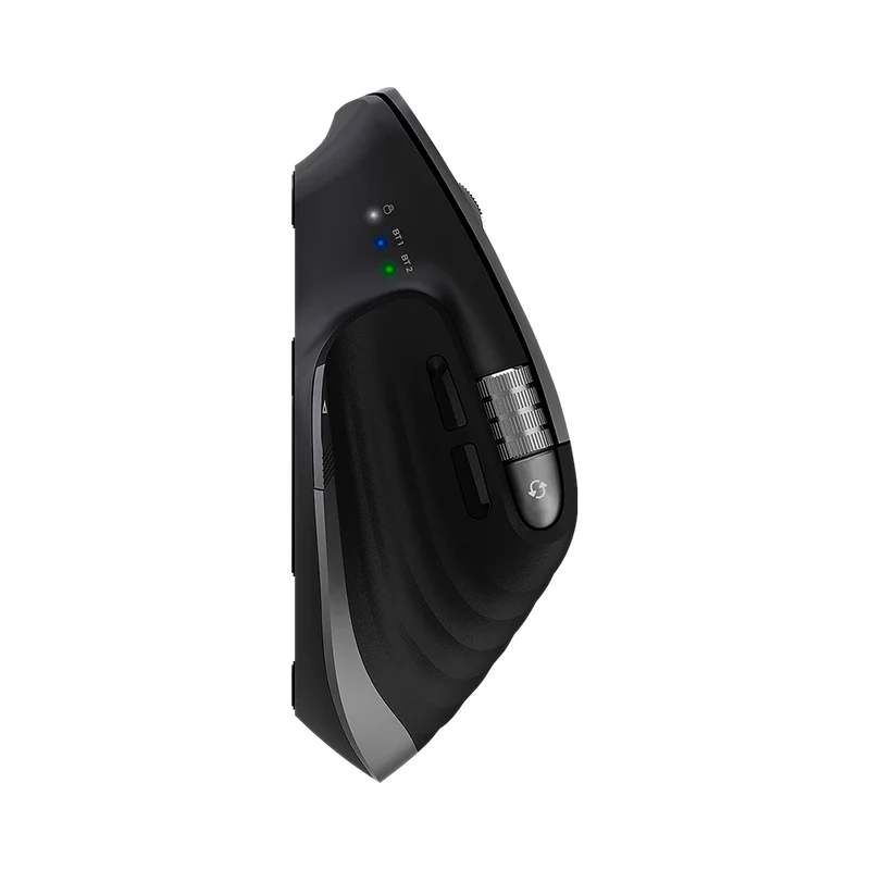 Mouse Acteck Virtuos Pro Mi780 / Vertical / Inalambrico / Dual Bluetooth + Usb / Recargable / Scroll Horizontal / Optico / 8 Botones / 3200 Dpi Ajustable / Negro / Ac-936187
