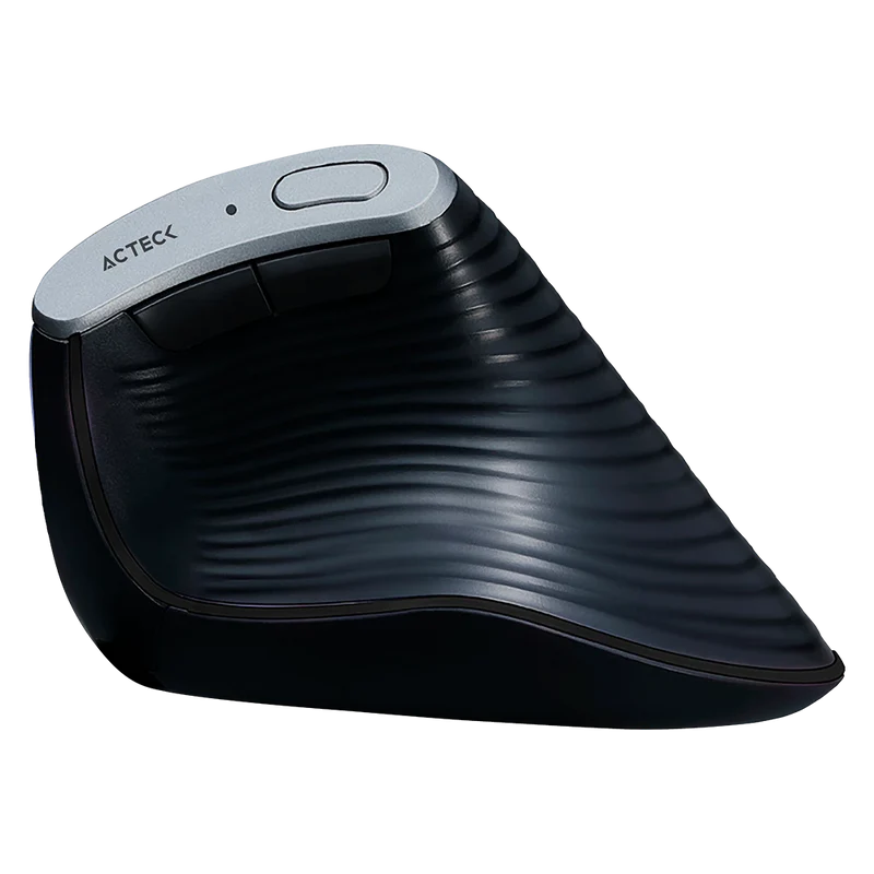 Mouse Acteck Virtuos Fitt Pro Mi770 / Vertical / Ergonomico / Inalambrico / Dual - Usb - Bluetooth / Recargable / Optico / 2400 Dpi Ajustable / 8 Botones Scroll / Negro / Ac-936200