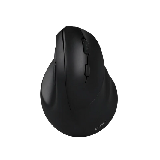 Mouse Acteck Virtuos Fitt Mi520 / Ergonomico / Vertical / Inalambrico / Dual Bluetooth Adaptador Usb / 2400 Dpi / Recargable / Negro / Ac-936224