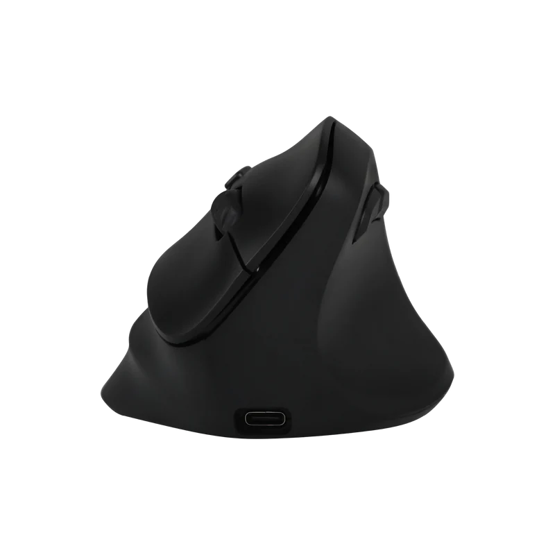 Mouse Acteck Virtuos Fitt Mi520 / Ergonomico / Vertical / Inalambrico / Dual Bluetooth Adaptador Usb / 2400 Dpi / Recargable / Negro / Ac-936224