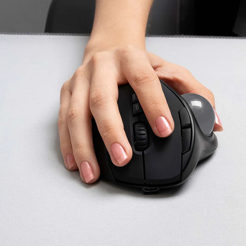 Mouse Acteck Virtuos Art Mi790 / Inalambrico / Dual  Bluetooth + Usb / 2400 Dpi Ajustable / Trackball / 7 Botones + Scroll / Recargable / Negro / Ac-936309
