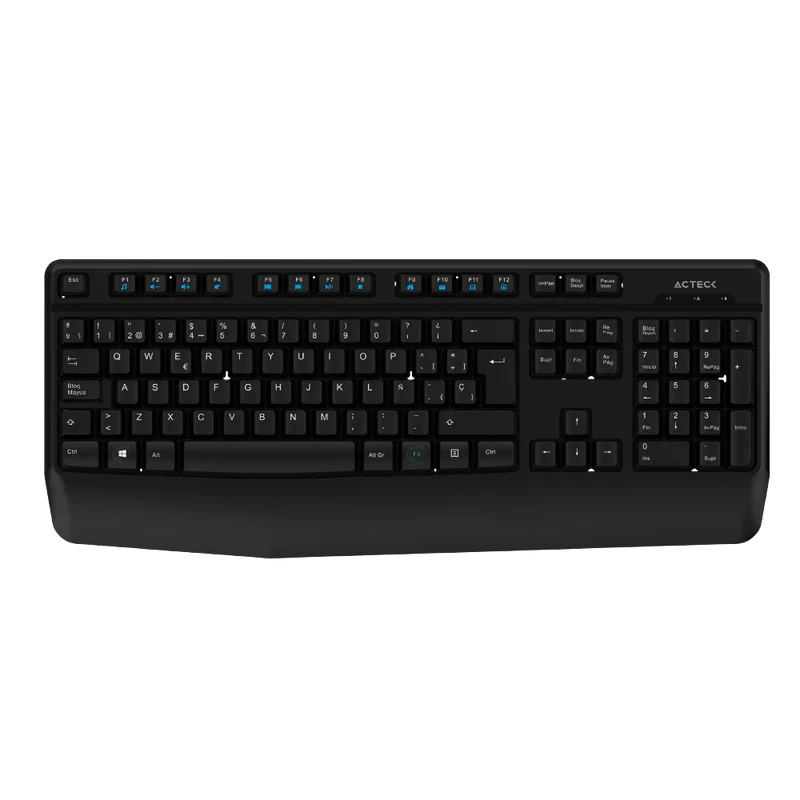 Kit Acteck Creator Plus Mk465 / Teclado Y Mouse / Inalambrico / Receptor Usb / 105 Teclas / Ergonomico - Multifuncion / Win - Mac - Ios - Android / Optico / 1200 Dpi / 3 Botones / Negro / Ac-936354