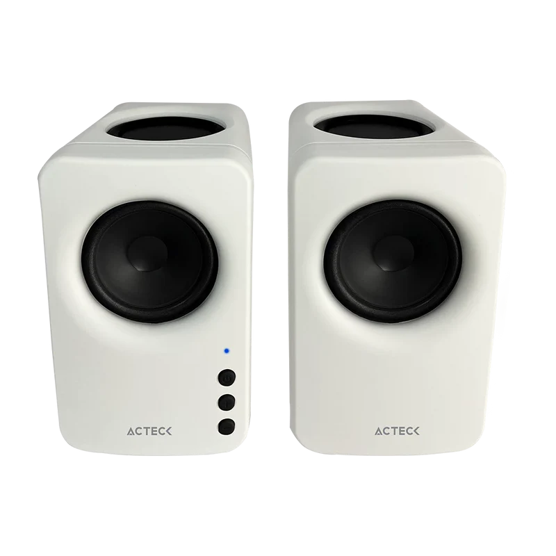 Bocinas Acteck Dynamic Exact Mini Bs475 / Inalambrica / 10 W Rms / Sonido Estereo 2.0 / Conexion Bluetooth - Aux / Control De Volumen / Indicador Led / Blanco / Ac-936378
